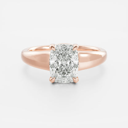 Elongated Cushion: Taper Solitaire Lab Grown Diamond