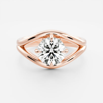 East-West Round: Split Shank Lab Grown Diamond