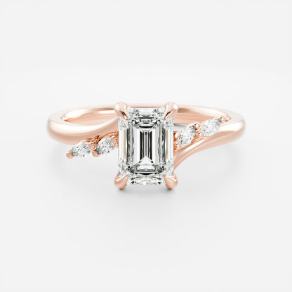 Emerald: Pave Lab Grown Diamond