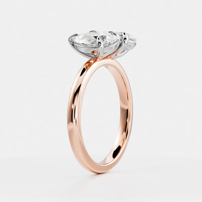 2 CT Pear: Toi Et Moi Lab Grown Diamond