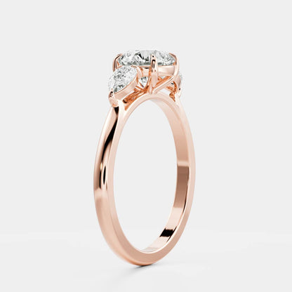1.5 CT Round: Three Stone Lab Grown Diamond