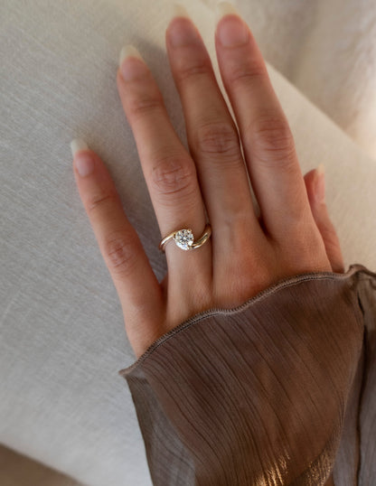1.0 - 2.0 CT Round Cut Lab Grown Diamond Solitaire Engagement Ring