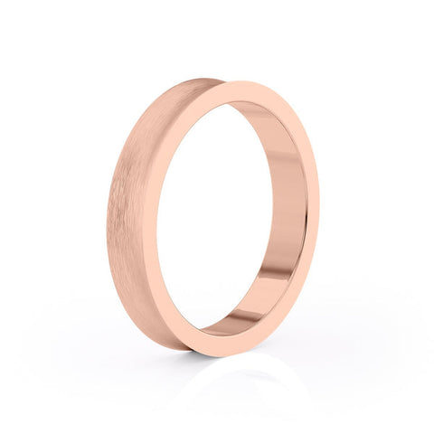 Classic Brushed Finish Wedding Band For Men