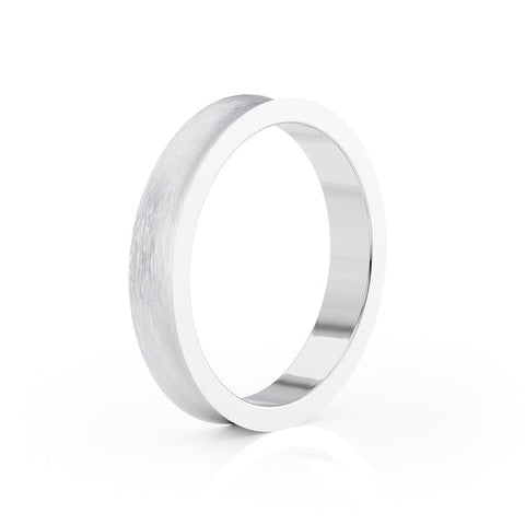 Classic Brushed Finish Wedding Band For Men