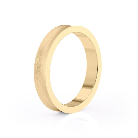 Classic Brushed Finish Wedding Band For Men