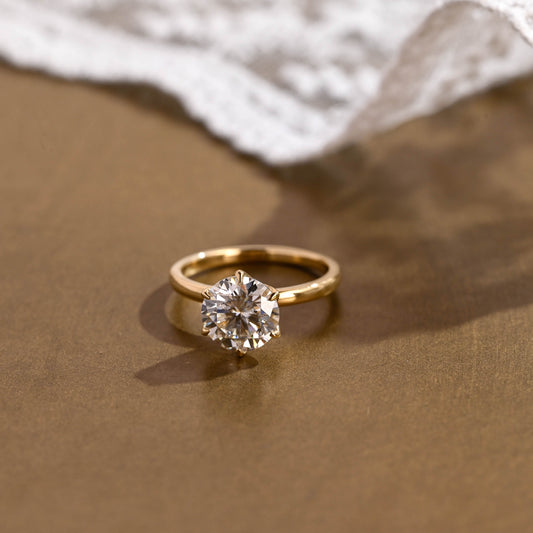 2 CT Emerald Pave Moissanite Engagement Ring