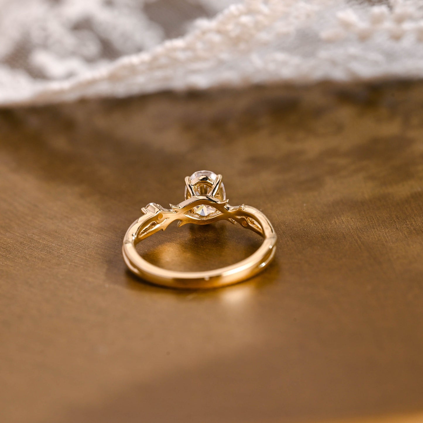 2 CT Emerald Pave Moissanite Engagement Ring