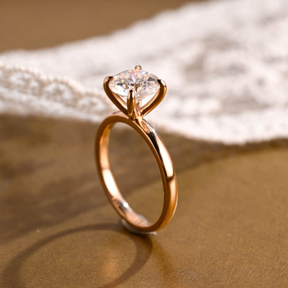2 CT Emerald Pave Moissanite Engagement Ring