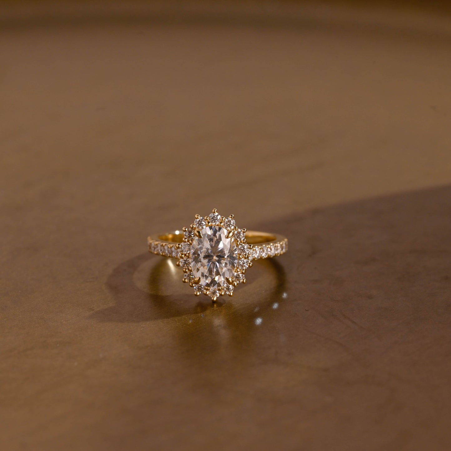 2 CT Emerald Pave Moissanite Engagement Ring