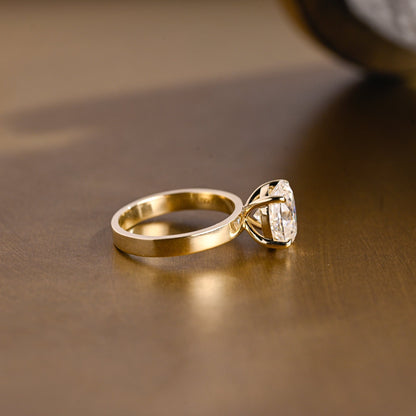 2 CT Emerald Pave Moissanite Engagement Ring