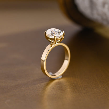 2 CT Emerald Pave Moissanite Engagement Ring