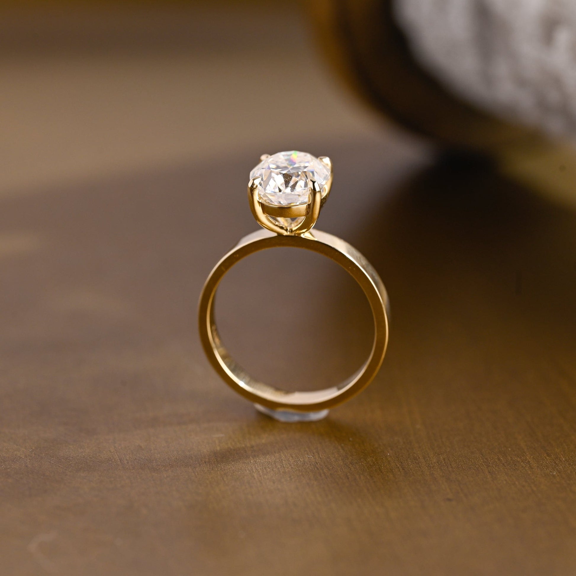 2 CT Emerald Pave Moissanite Engagement Ring