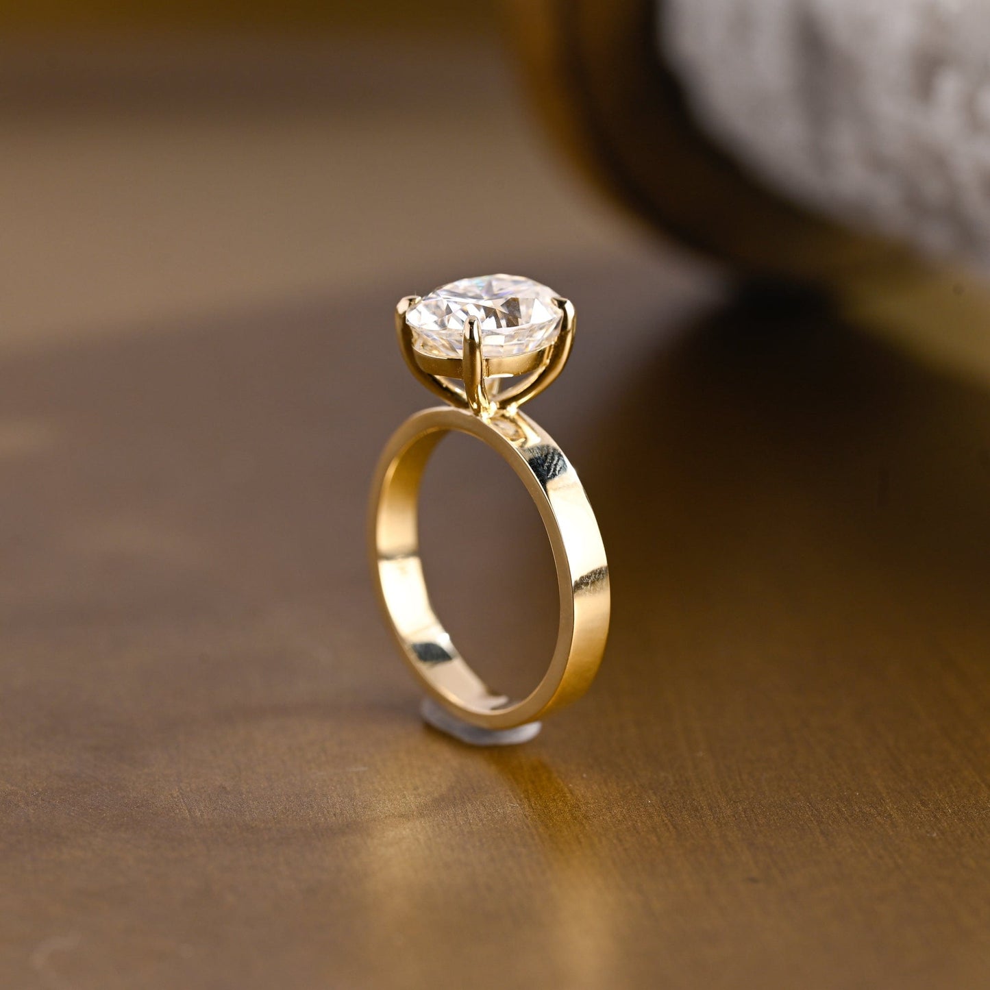 2 CT Emerald Pave Moissanite Engagement Ring