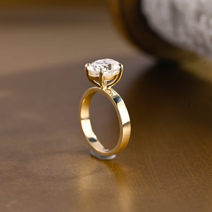2 CT Emerald Pave Moissanite Engagement Ring