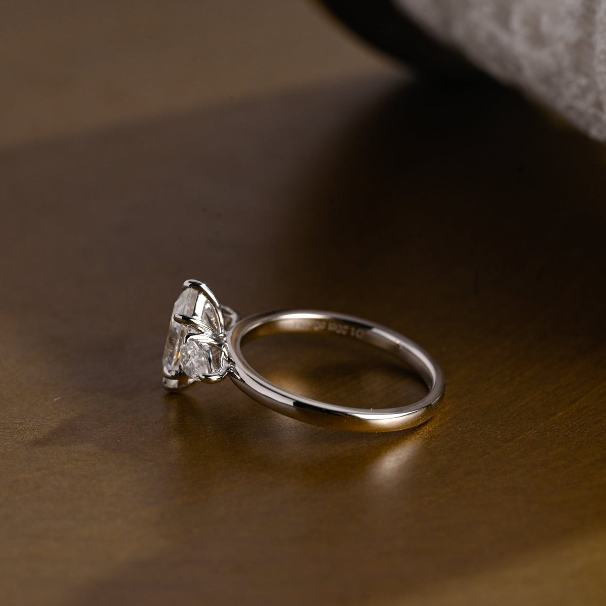 2 CT Emerald Pave Moissanite Engagement Ring