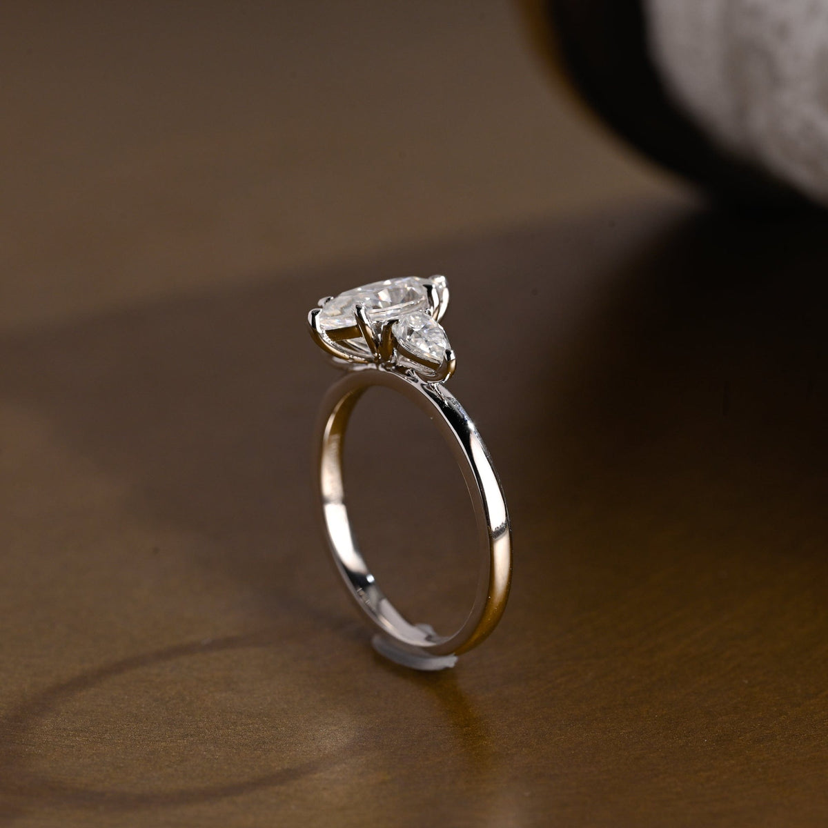 2 CT Emerald Pave Moissanite Engagement Ring