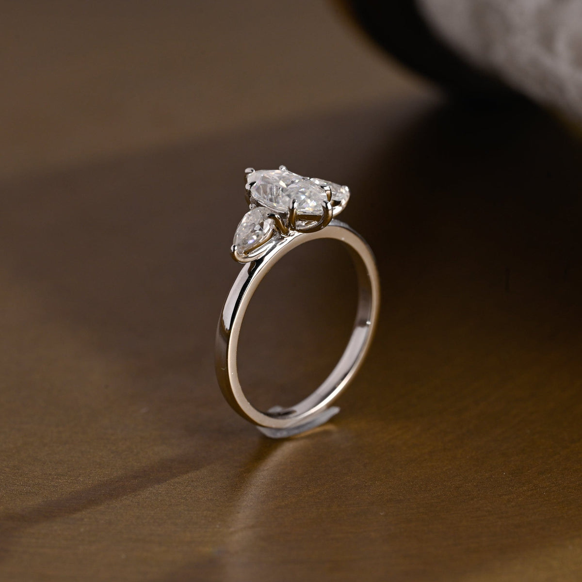 2 CT Emerald Pave Moissanite Engagement Ring
