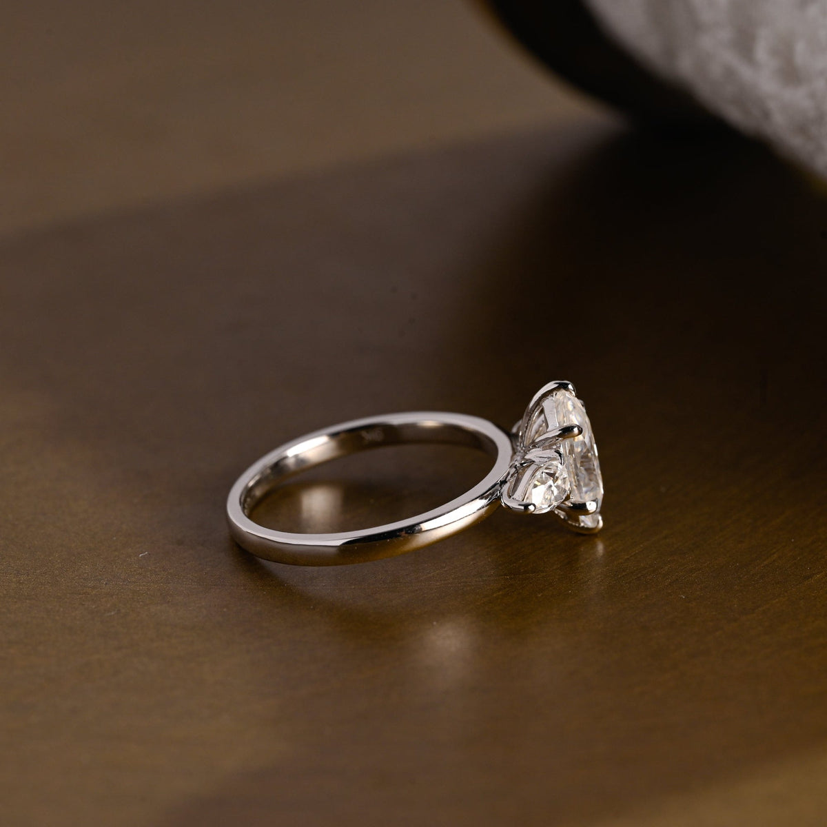 2 CT Emerald Pave Moissanite Engagement Ring