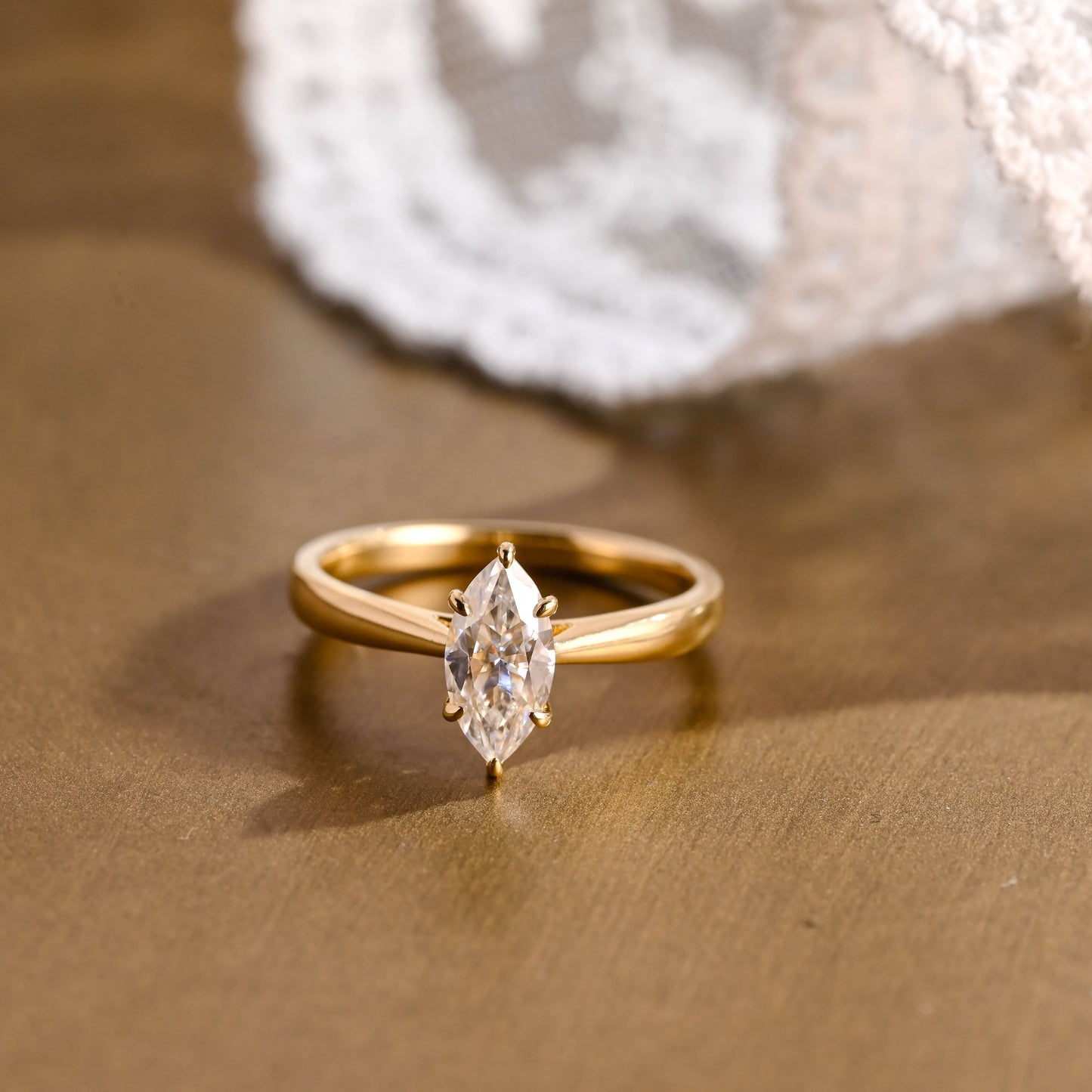 2 CT Emerald Pave Moissanite Engagement Ring