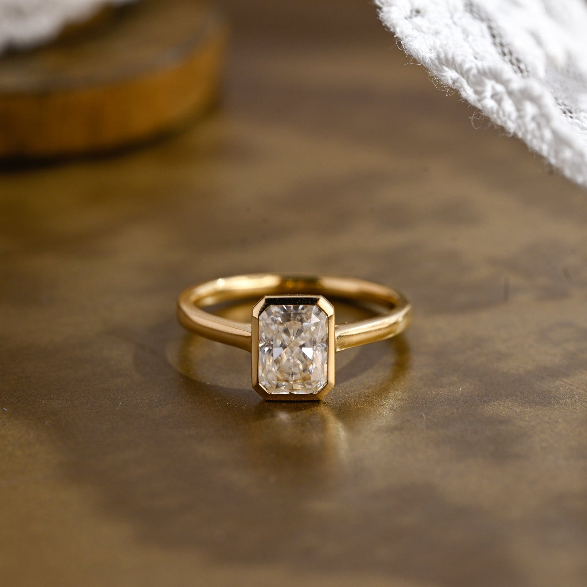 2 CT Emerald Pave Moissanite Engagement Ring