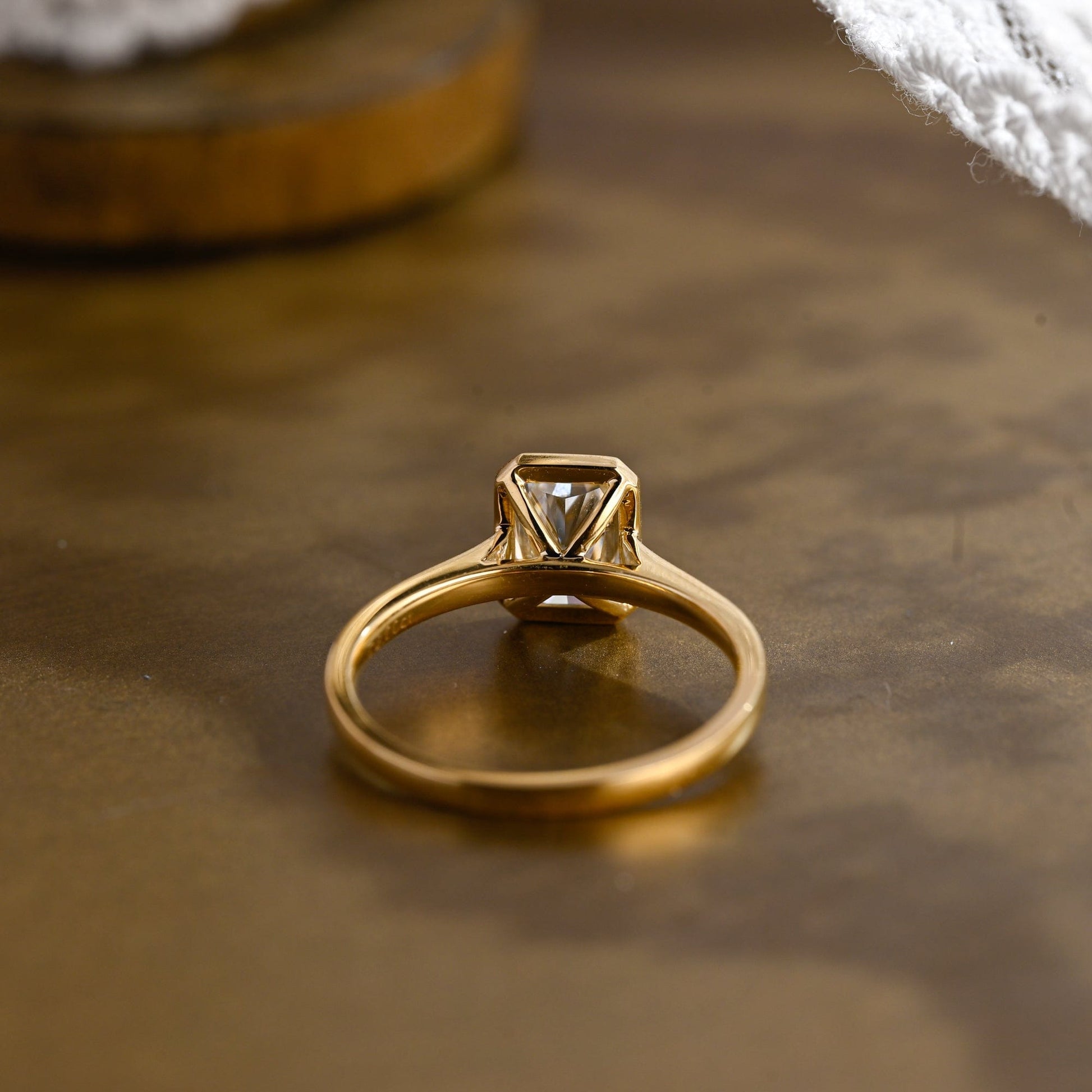 2 CT Emerald Pave Moissanite Engagement Ring