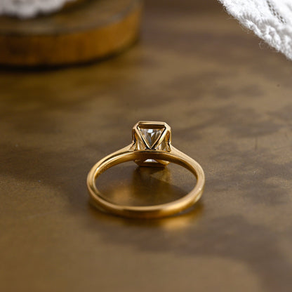 2 CT Emerald Pave Moissanite Engagement Ring