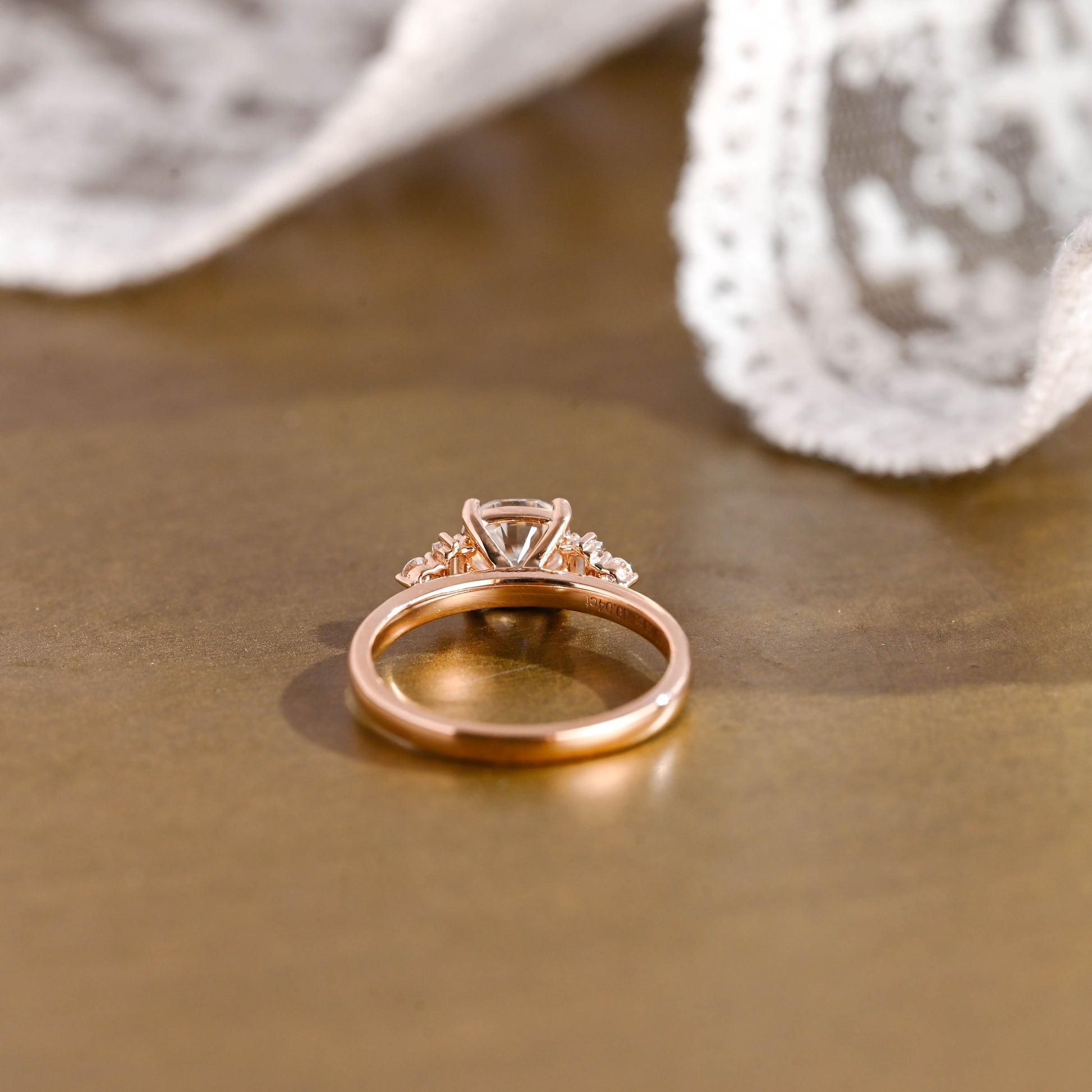 2 CT Emerald Pave Moissanite Engagement Ring