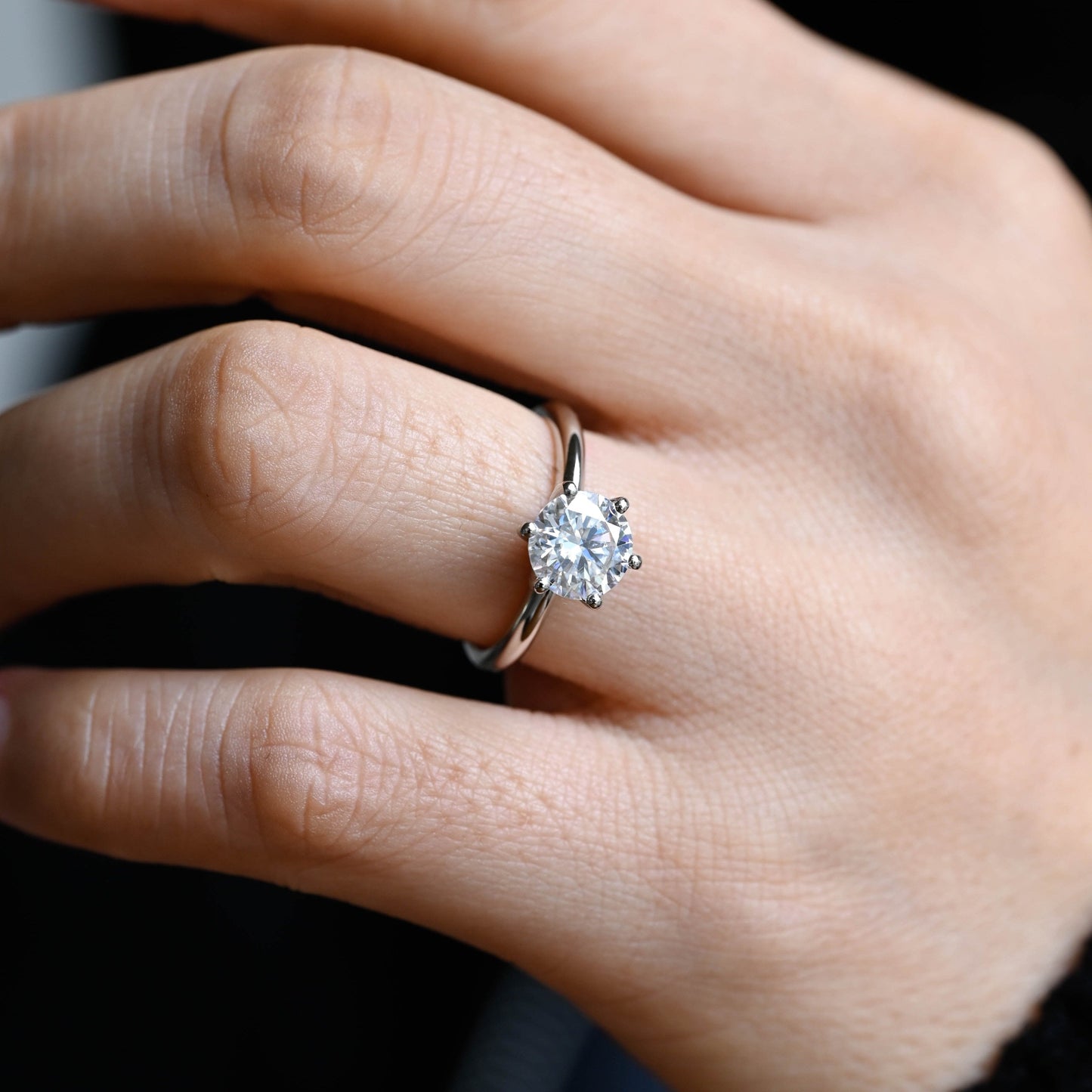 2 CT Emerald Pave Moissanite Engagement Ring
