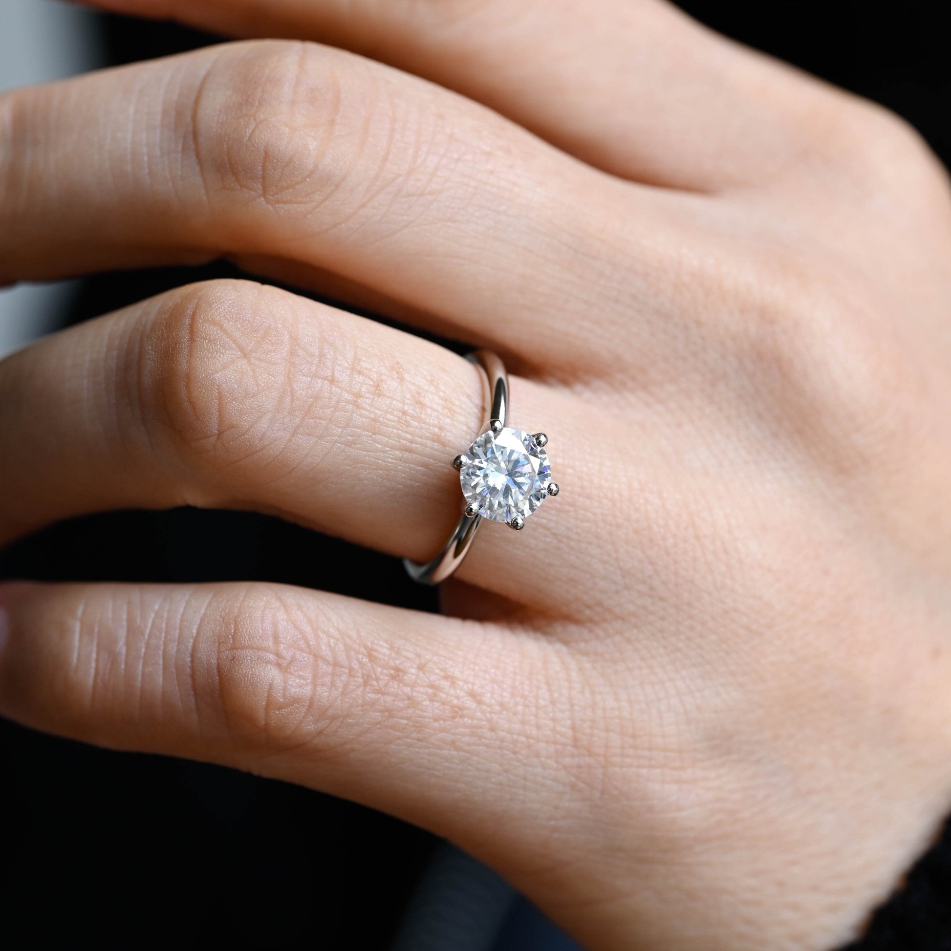 2 CT Emerald Pave Moissanite Engagement Ring