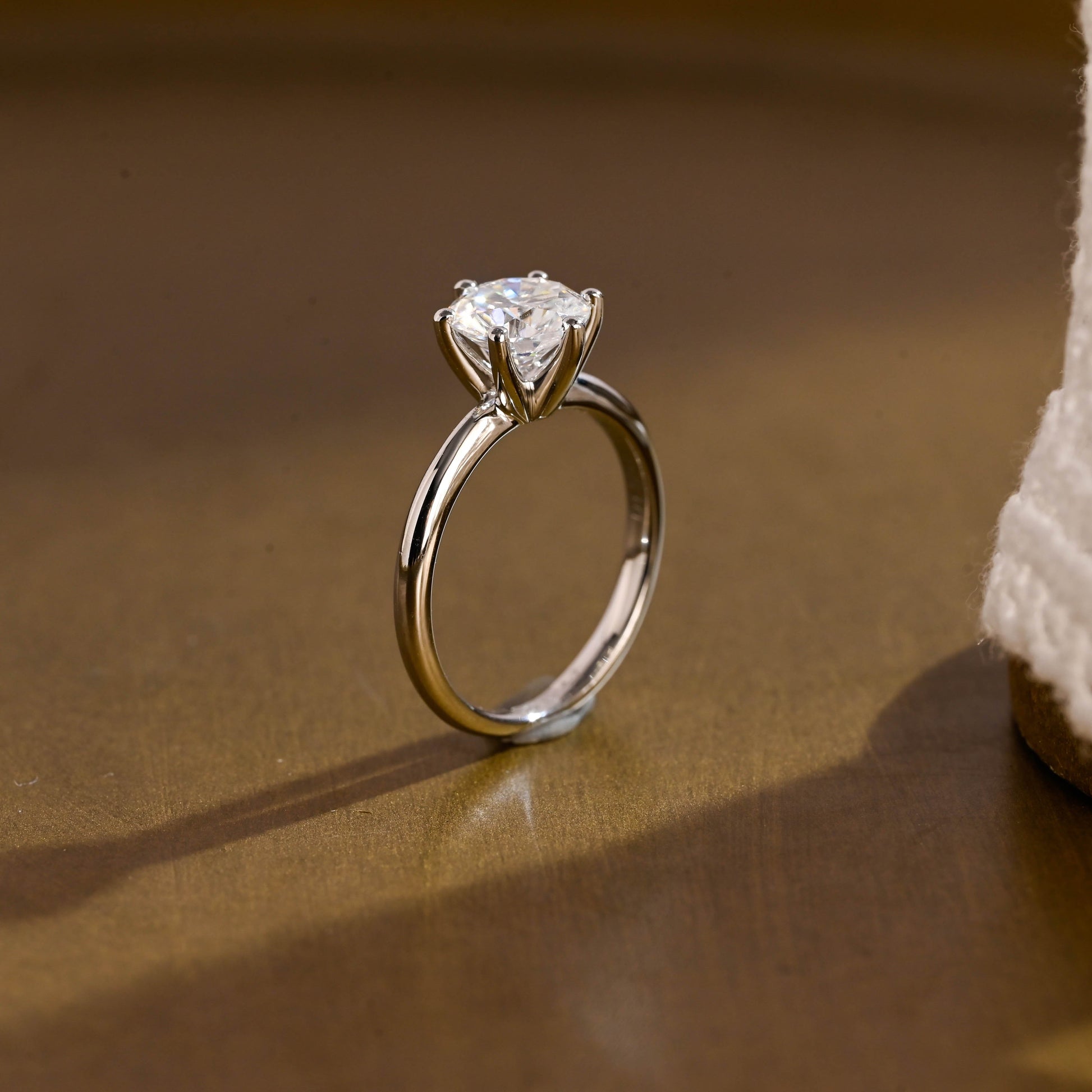 2 CT Emerald Pave Moissanite Engagement Ring
