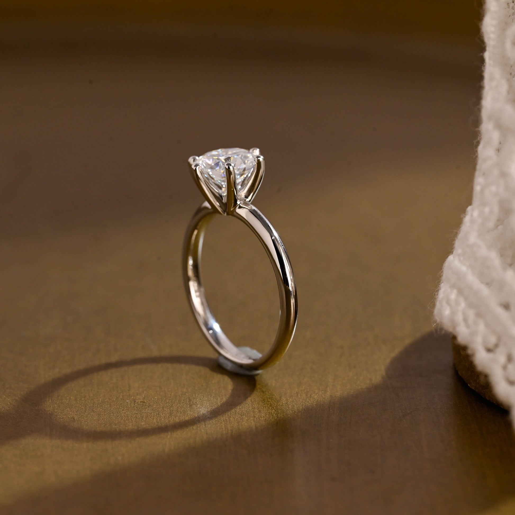 2 CT Emerald Pave Moissanite Engagement Ring
