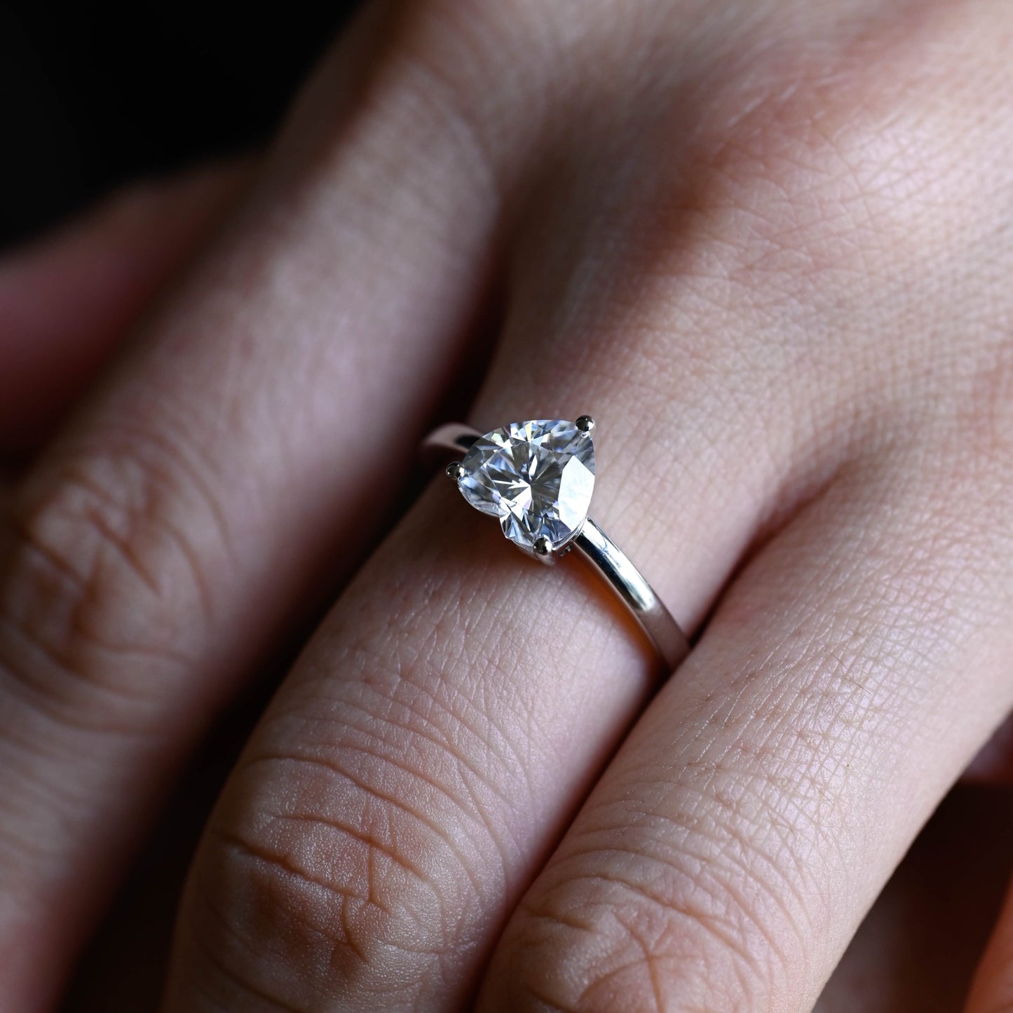 2 CT Emerald Pave Moissanite Engagement Ring