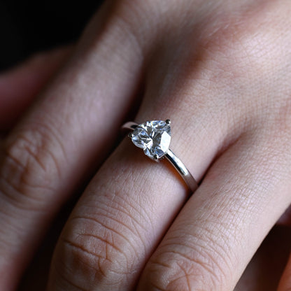 2 CT Emerald Pave Moissanite Engagement Ring