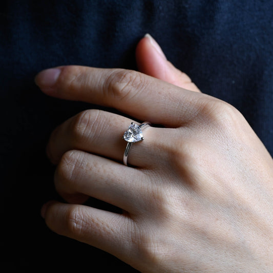 2 CT Emerald Pave Moissanite Engagement Ring
