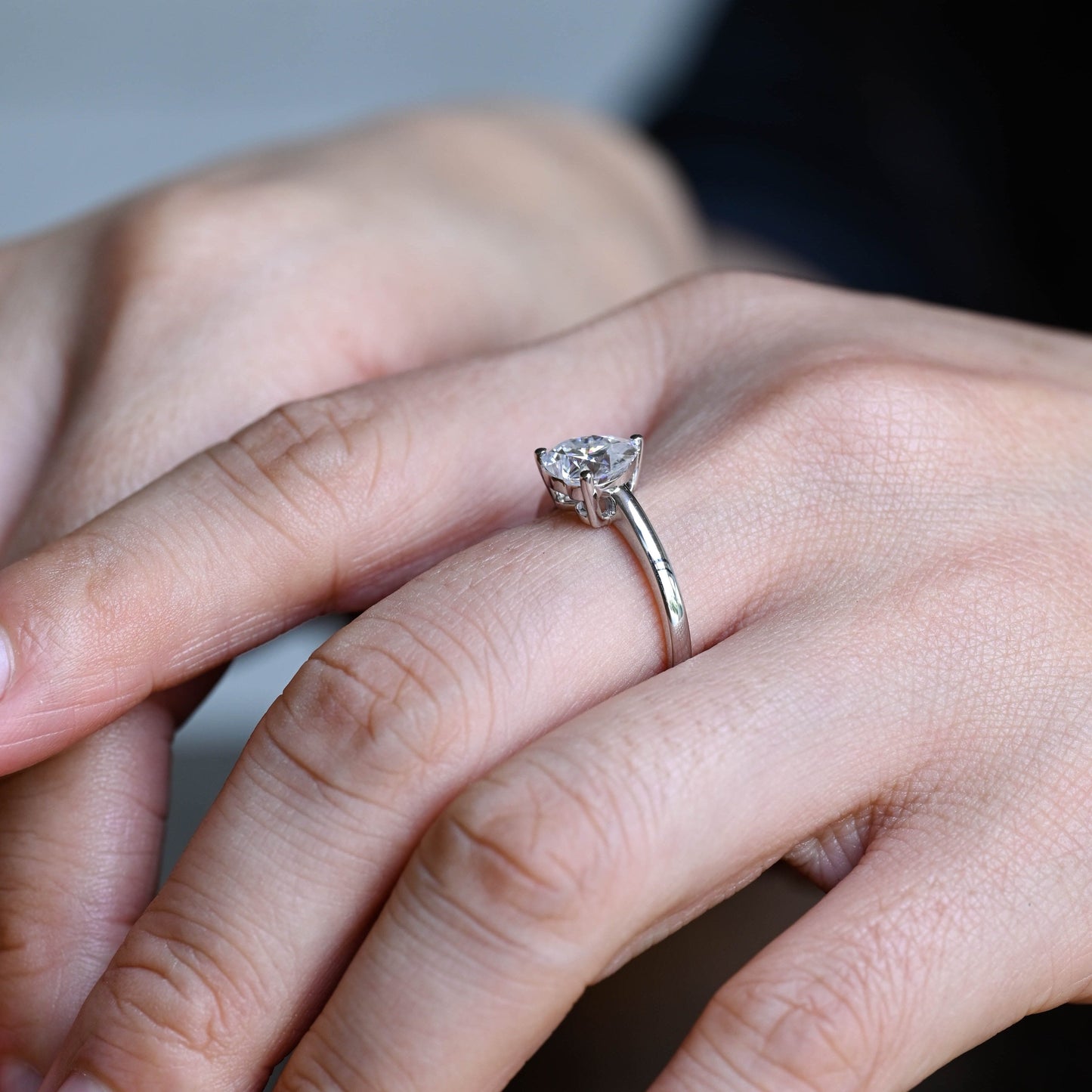 2 CT Emerald Pave Moissanite Engagement Ring