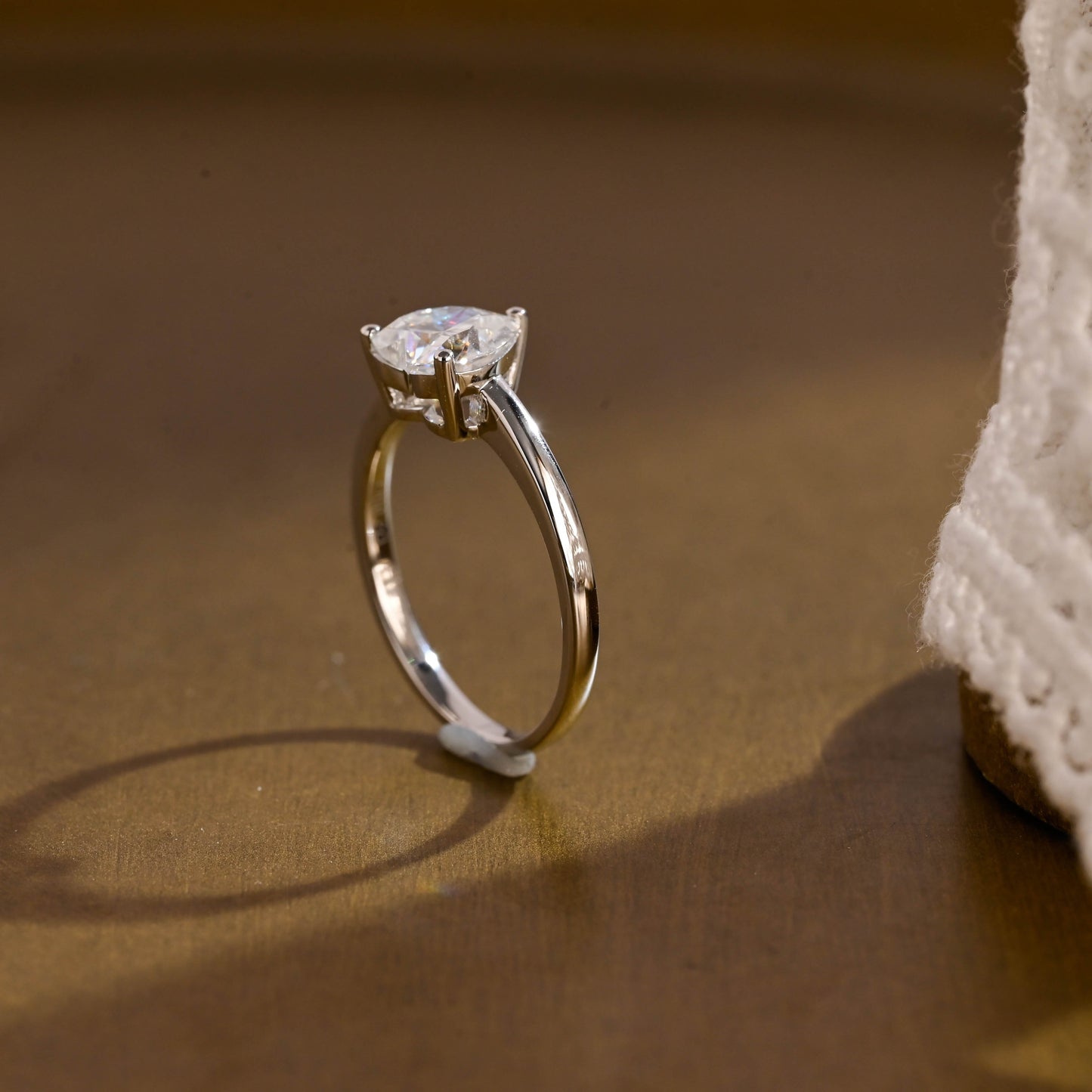 2 CT Emerald Pave Moissanite Engagement Ring