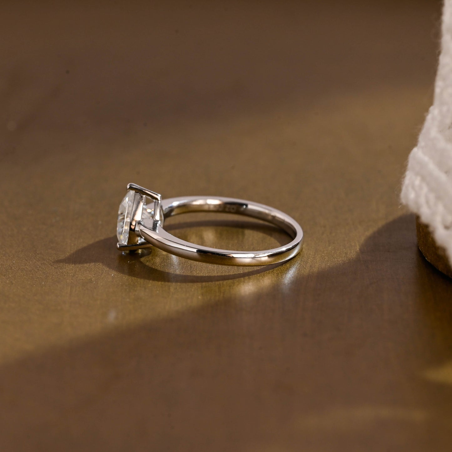 2 CT Emerald Pave Moissanite Engagement Ring