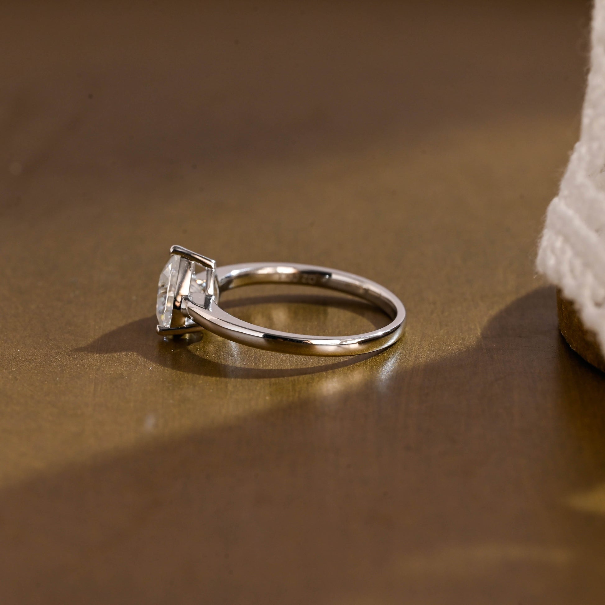 2 CT Emerald Pave Moissanite Engagement Ring