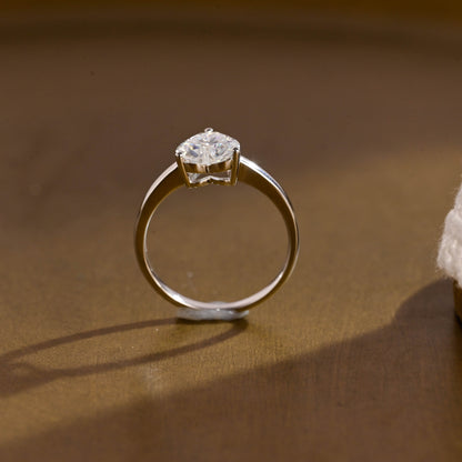 2 CT Emerald Pave Moissanite Engagement Ring