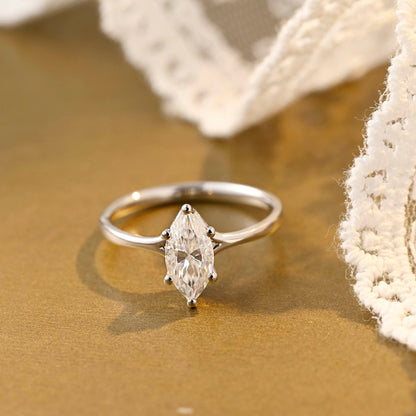 2 CT Emerald Pave Moissanite Engagement Ring
