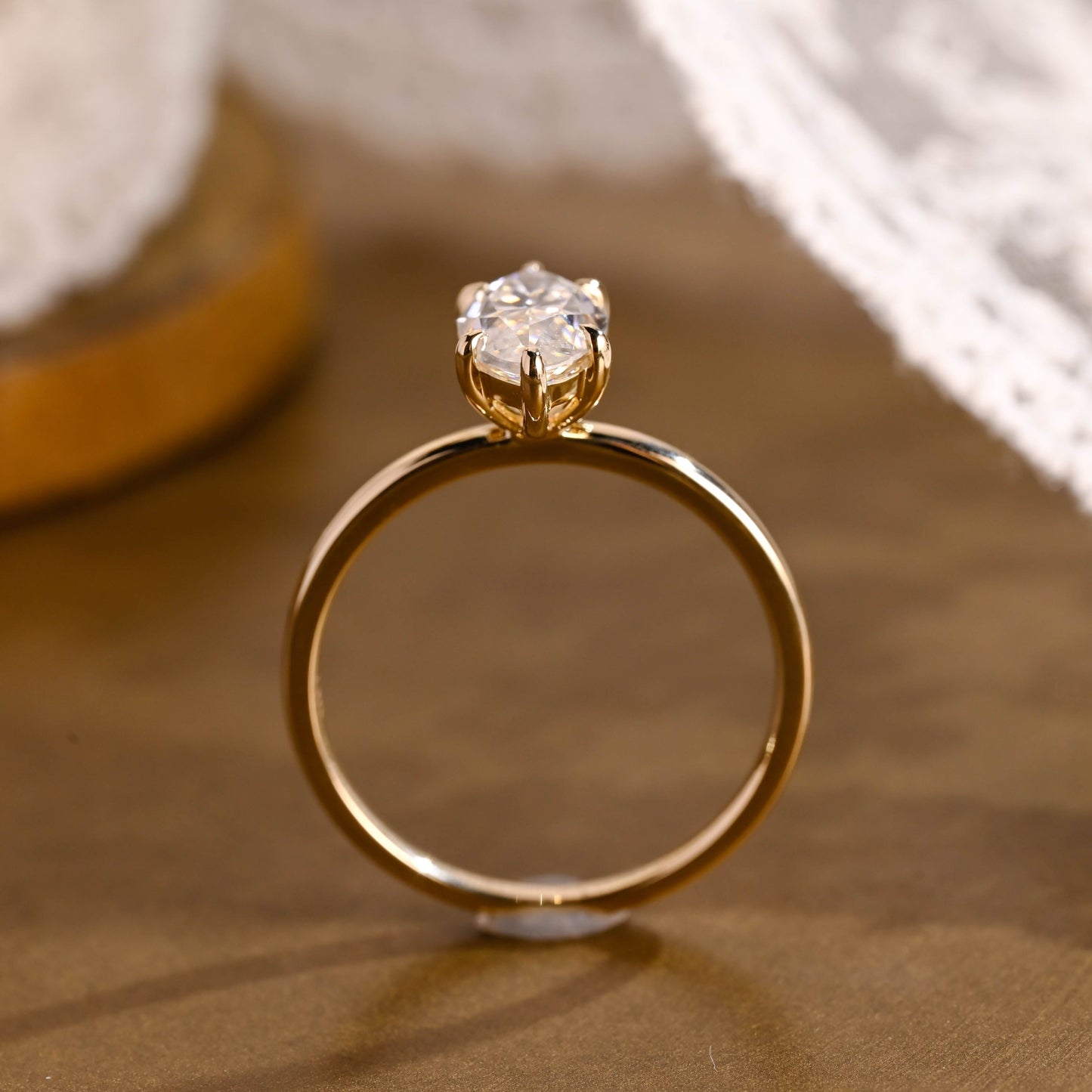 2 CT Emerald Pave Moissanite Engagement Ring