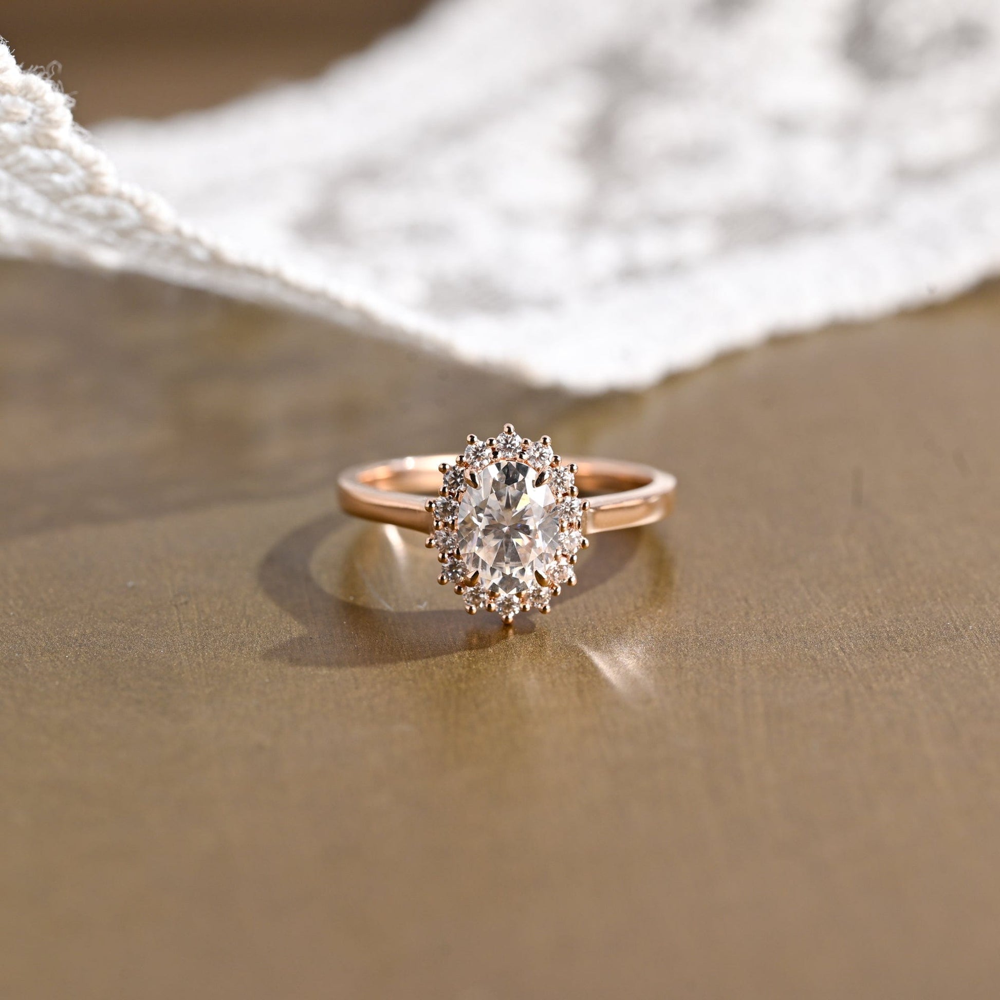 2 CT Emerald Pave Moissanite Engagement Ring