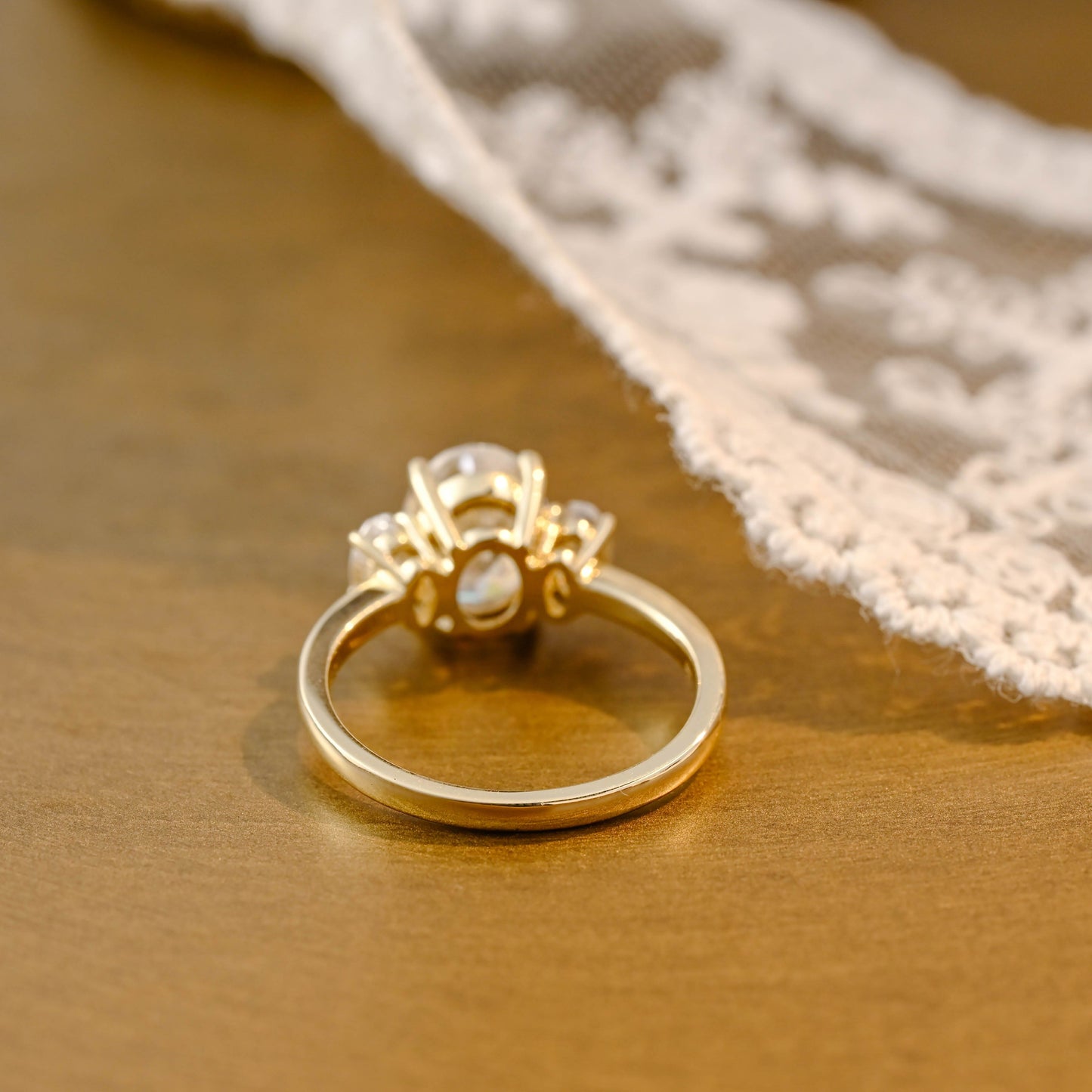 2 CT Emerald Pave Moissanite Engagement Ring