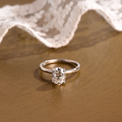2 CT Emerald Pave Moissanite Engagement Ring