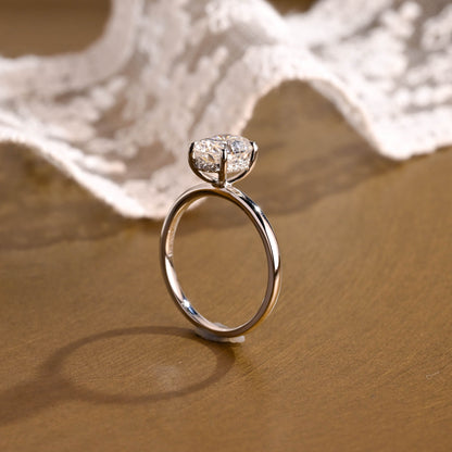 2 CT Emerald Pave Moissanite Engagement Ring