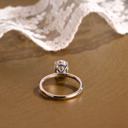 2 CT Emerald Pave Moissanite Engagement Ring