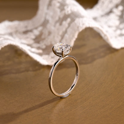 2 CT Emerald Pave Moissanite Engagement Ring