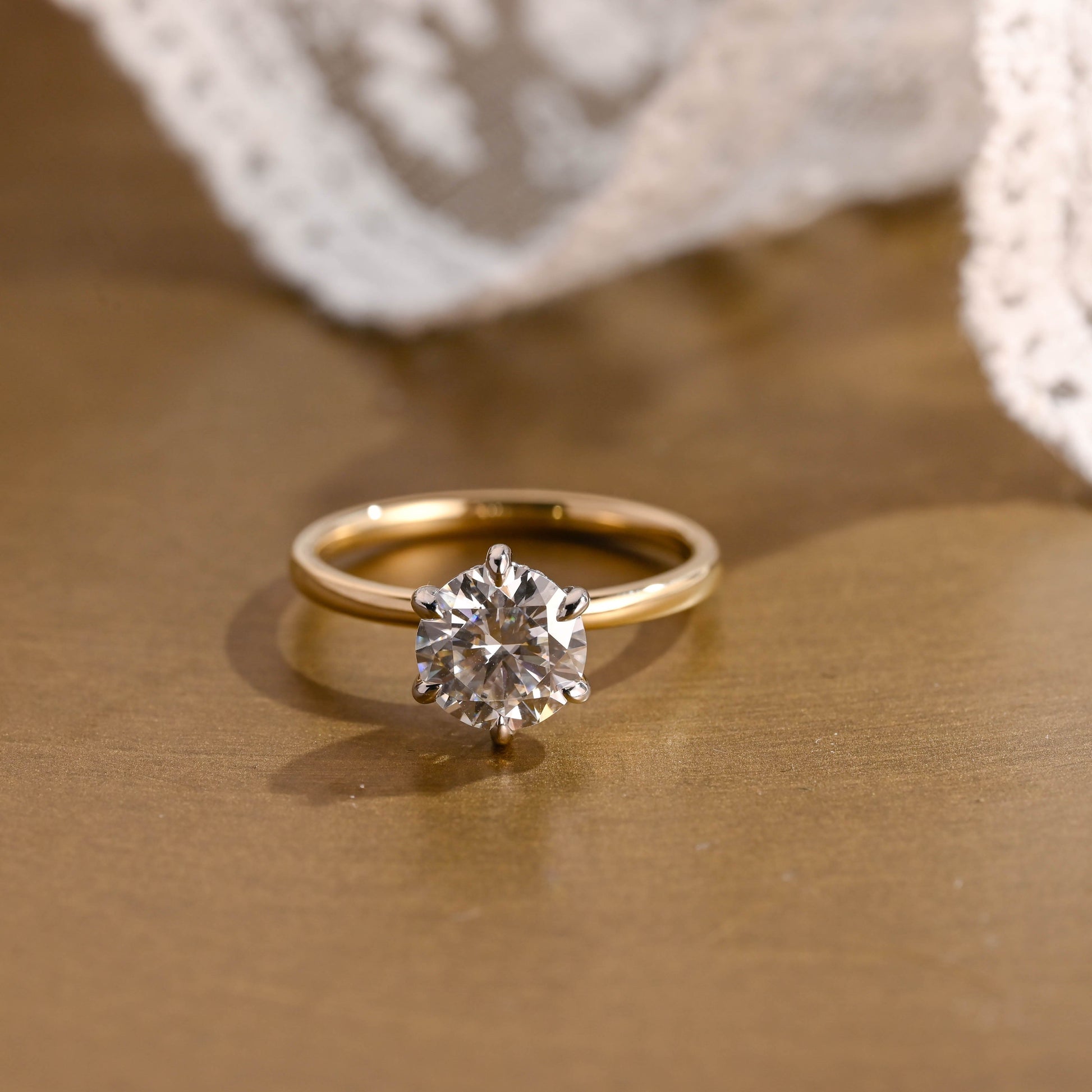 2 CT Emerald Pave Moissanite Engagement Ring