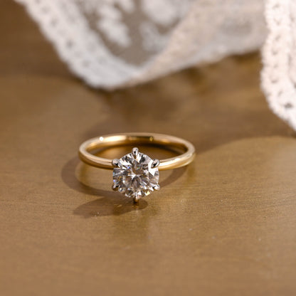 2 CT Emerald Pave Moissanite Engagement Ring