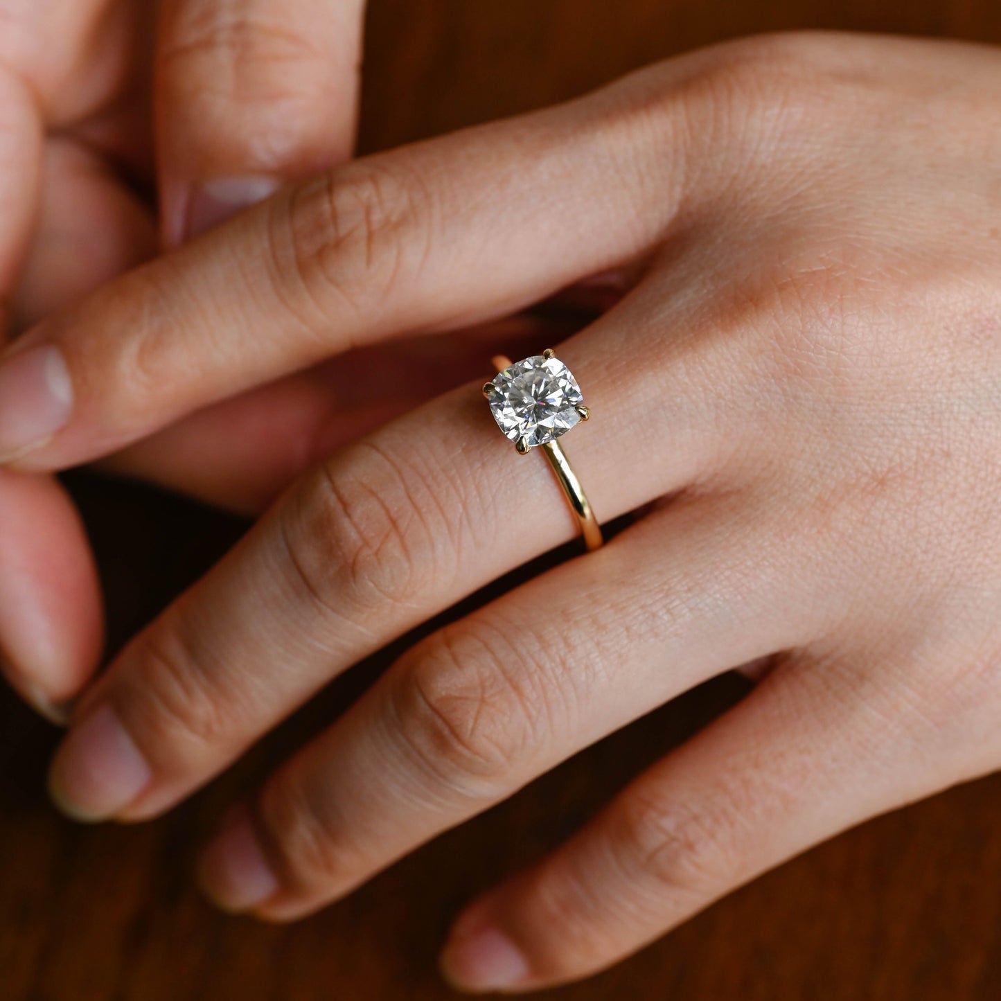 2 CT Emerald Pave Moissanite Engagement Ring